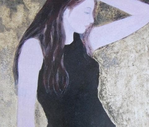 鈴木美江、【想】、希少な額装用画集より、新品額装付、状態良好