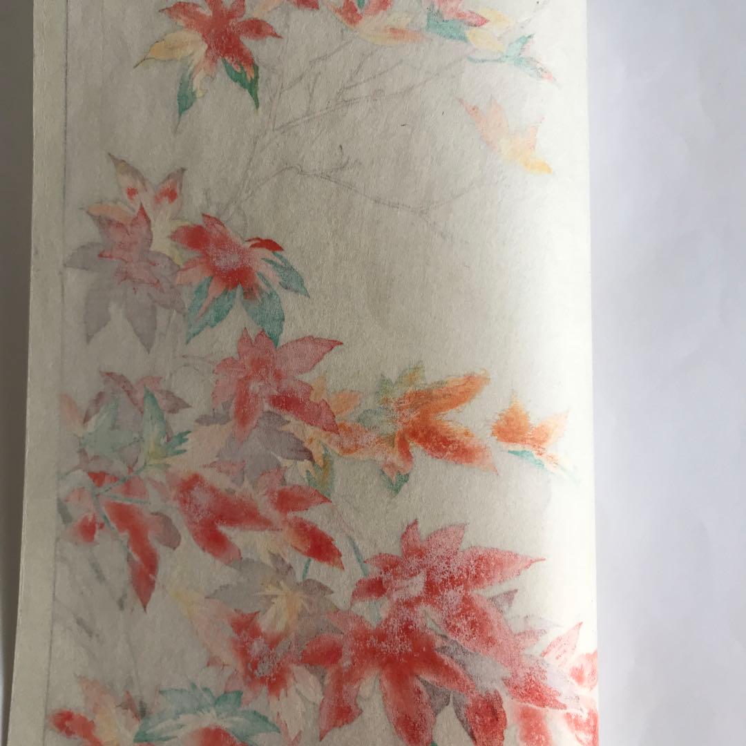 大菅祐一 芸艸堂 木版画 花の木版画　紅葉