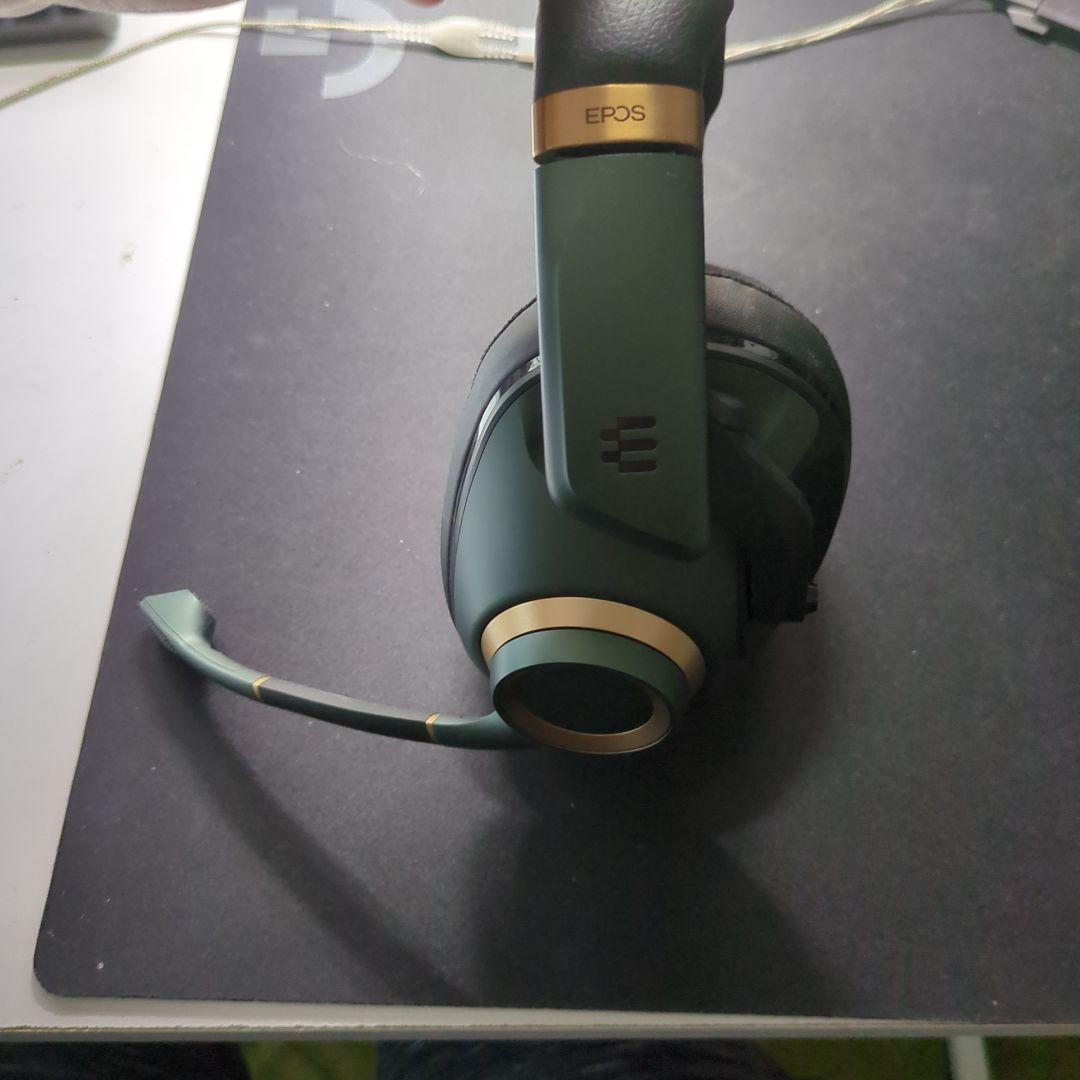 EPOS H6Pro ゲーミングヘッドセット有線 密閉型グリーンマイク付き