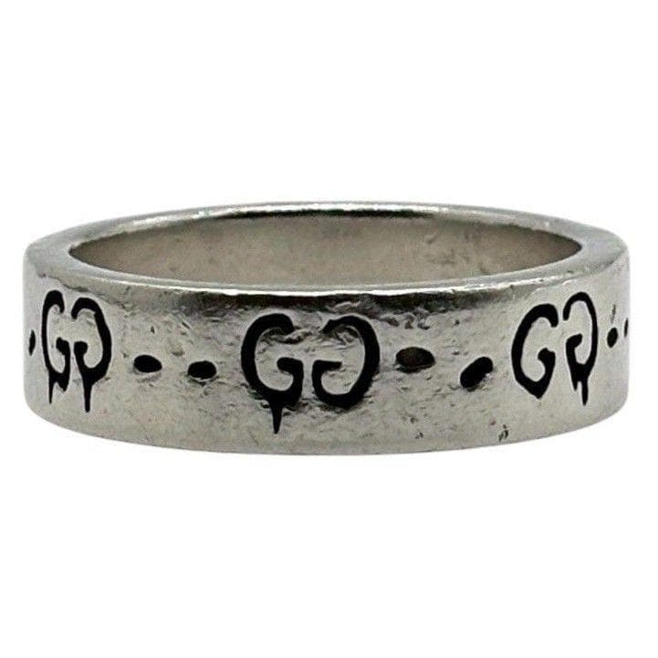 グッチ　ゴースト リング ドクロ GG柄 指輪 メンズ シルバー925 18号