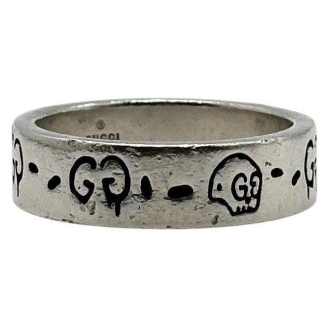 グッチ　ゴースト リング ドクロ GG柄 指輪 メンズ シルバー925 18号