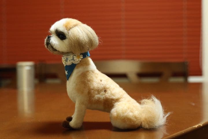 羊毛フェルト　シーズー