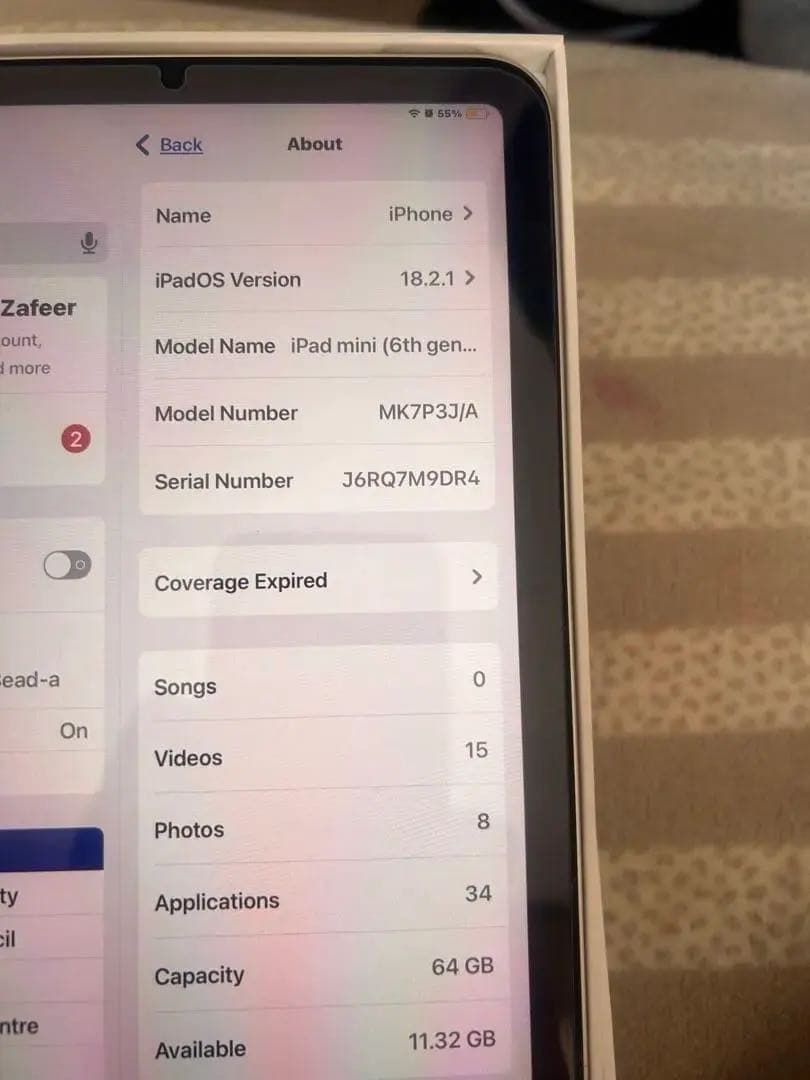 Apple iPad Mini 6世代シルバー キーパド新品