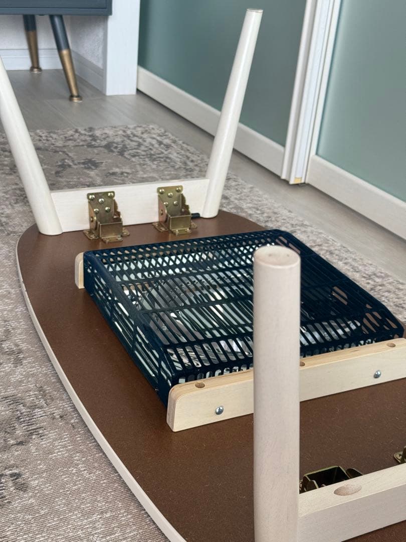 送料込み折脚楕円形カジュアルこたつ カルミナ950 ホワイト