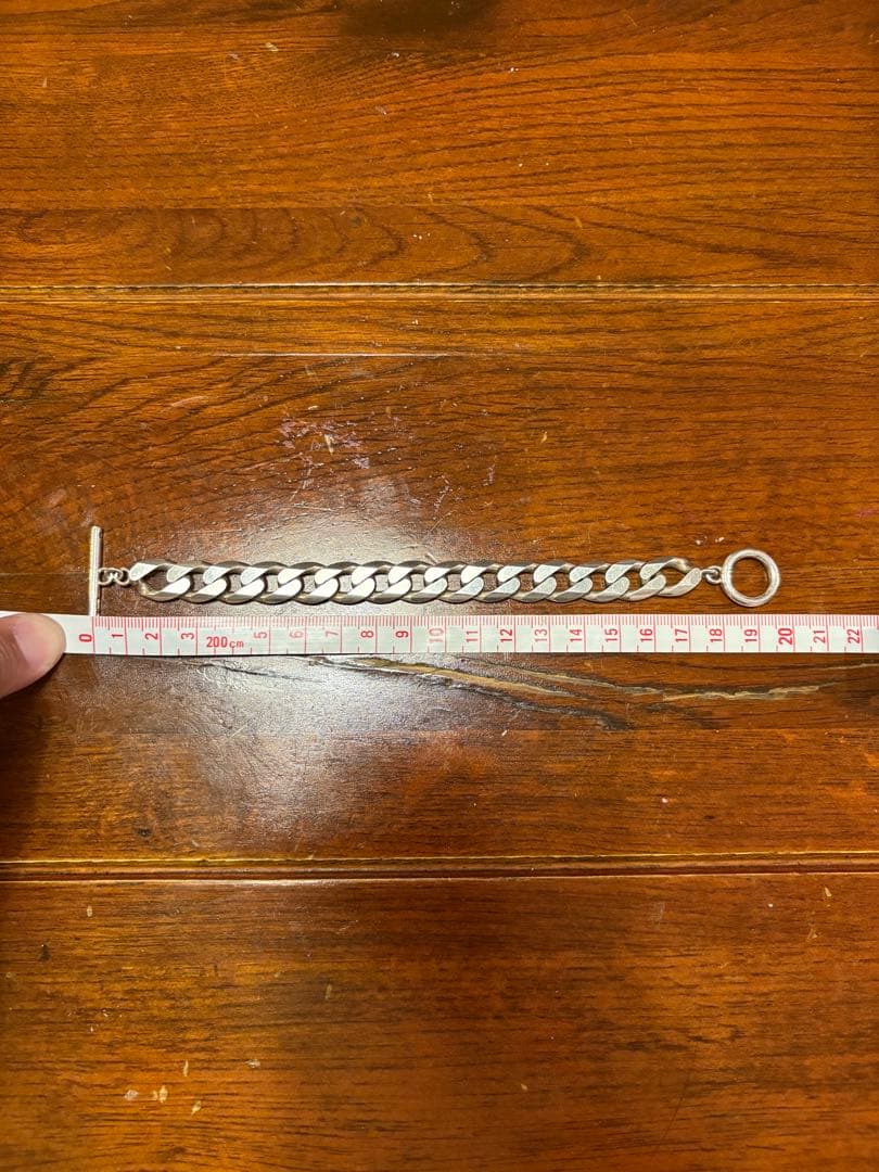 ALL BLUES モトシルバーブレスレット Ｍサイズ