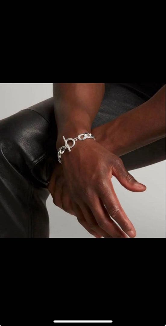 ALL BLUES モトシルバーブレスレット Ｍサイズ