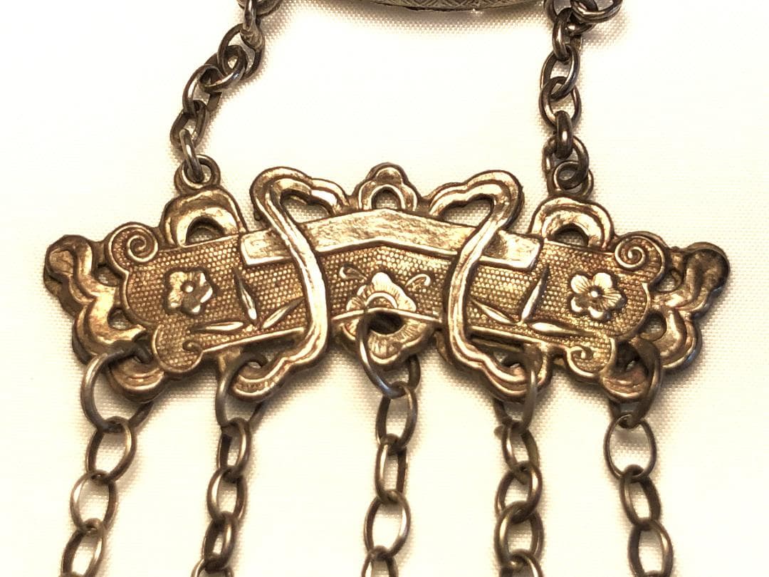 【 明~清代 银锁算盘】　銀錠そろばん　中華古玩　　　　　M0425B