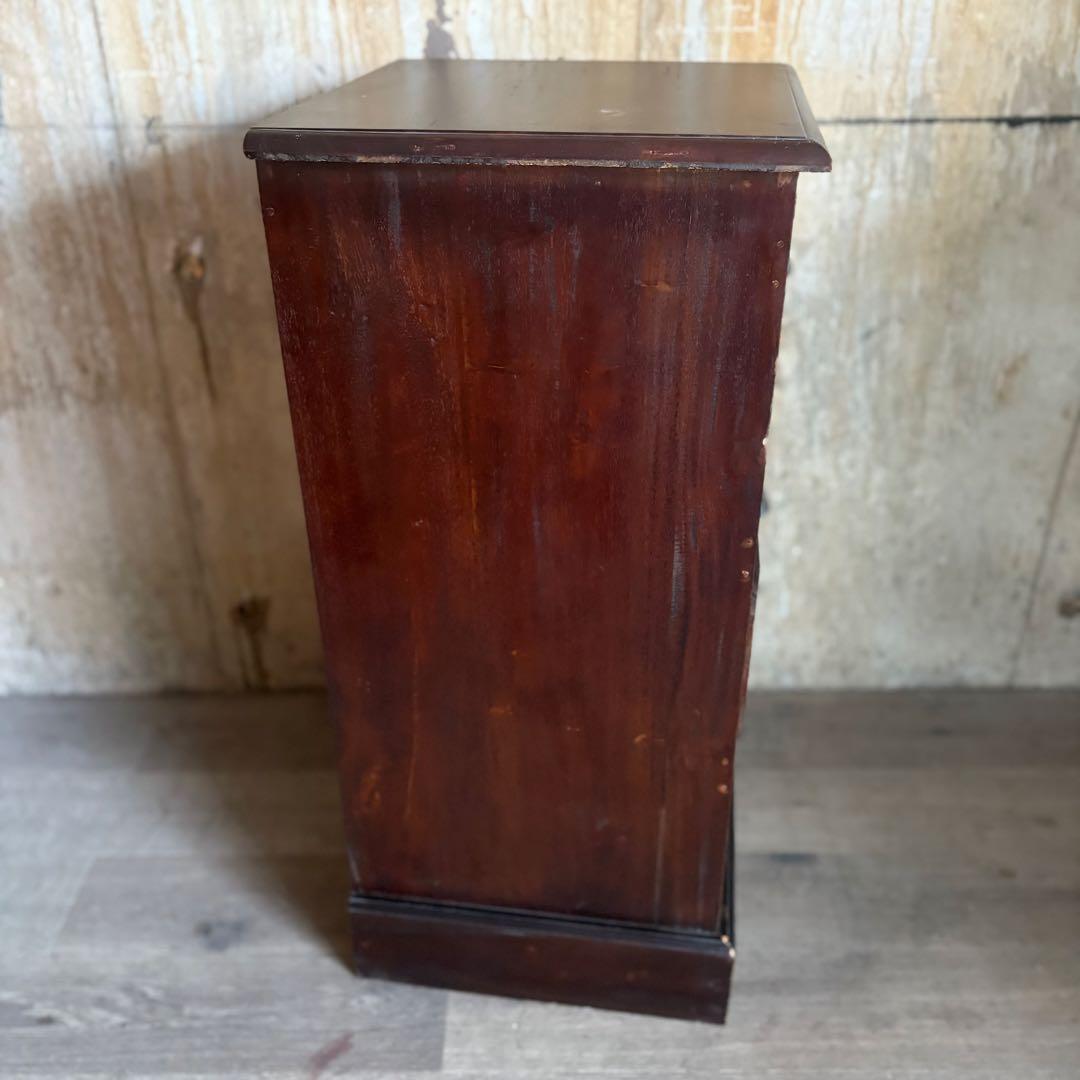 B-COMPANY シェル取手　3段キャビネット　チェスト　マホガニー