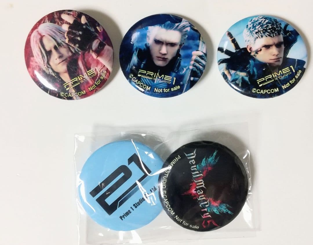 ダンテ バージル ネロ V ロゴ 缶バッジ デビルメイクライ スタチュー