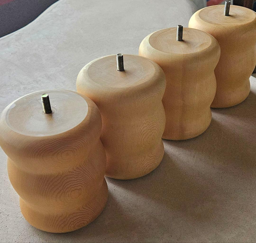 Too Wood 廃盤品 オリジナル木製ベッド脚4本セット