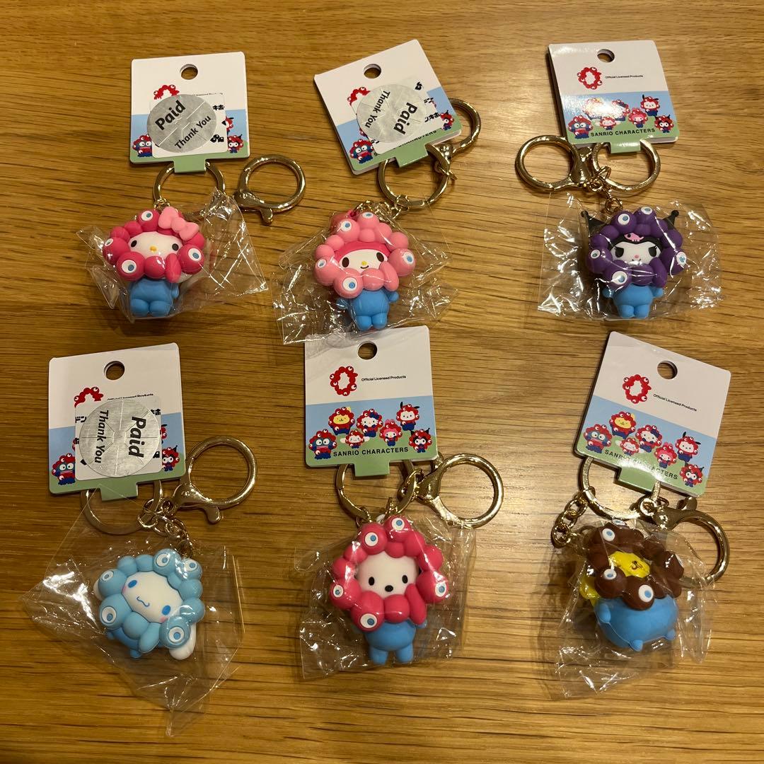 サンリオ ミャクミャク 立体マスコットカラーキーホルダー パステル 6個セット