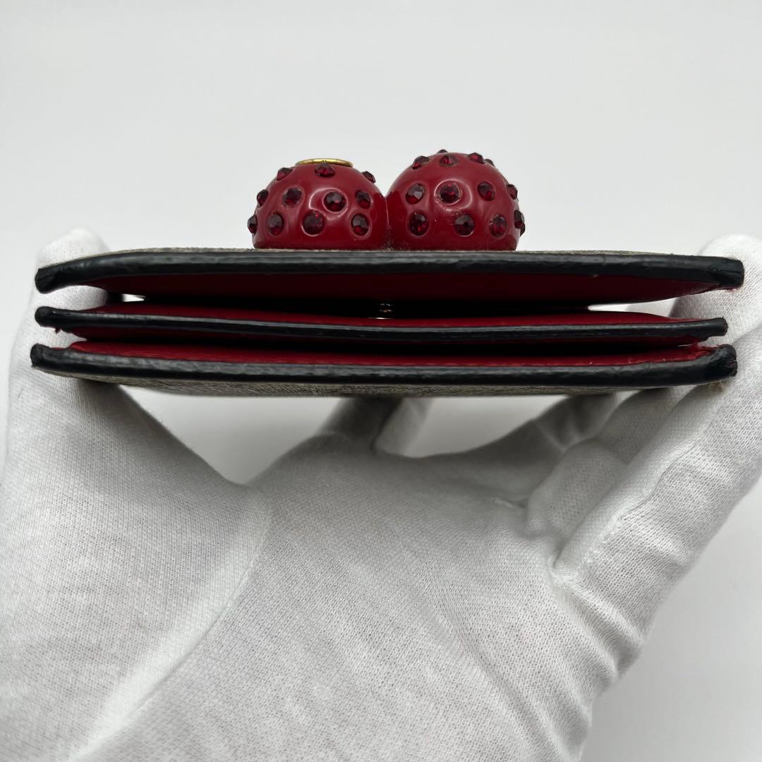 ✨美品✨ GUCCI 二つ折り財布 さくらんぼ チェリーPVC GGスプリーム