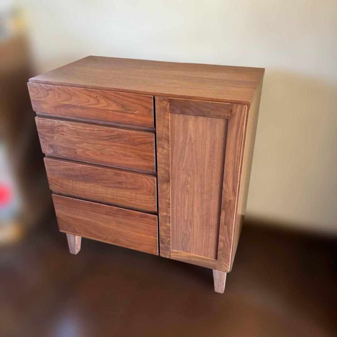 【美品】サイドボード スクエア ウォールナット 大川家具