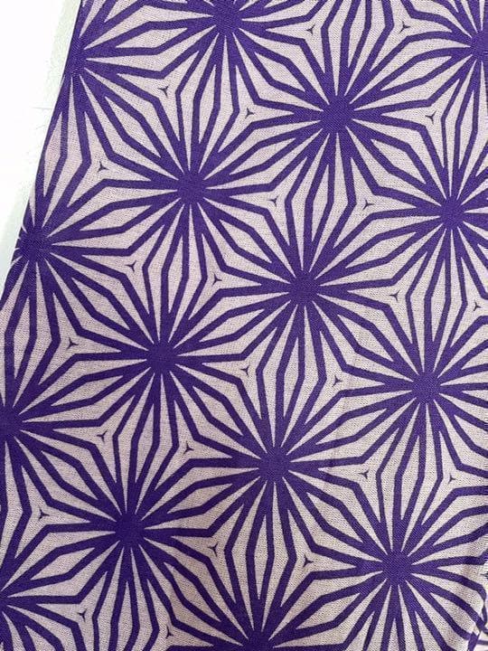 【新品】サルエルパンツ ヨガ 250麻の葉柄　男女兼用　パープル　A947