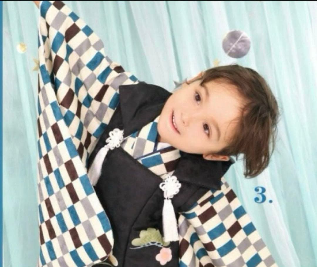 七五三　袴　男の子　3歳　一式セット　被布　草履　下駄　雪駄