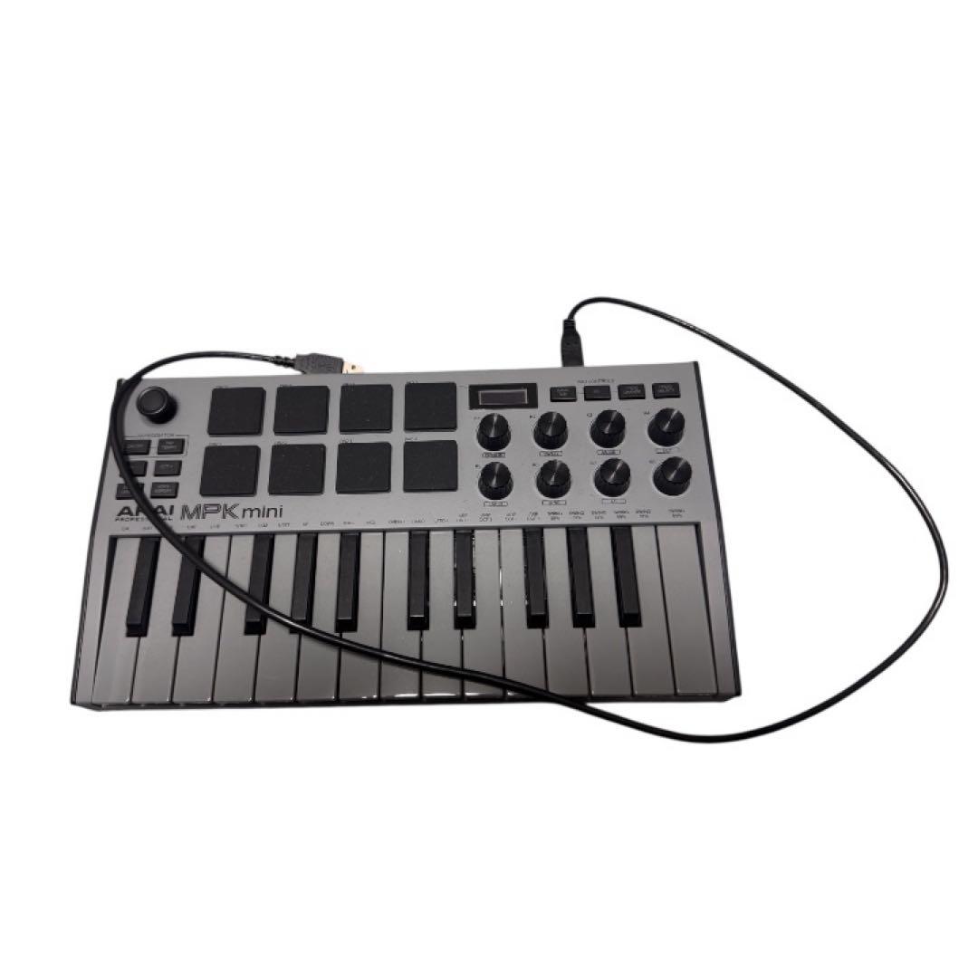 【美品】AKAI MPK mini グレー 25鍵 MIDIキーボード