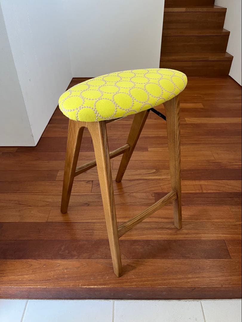 ミナペルホネン タンバリン dop イエロー 折りたたみ式 ハイスツール