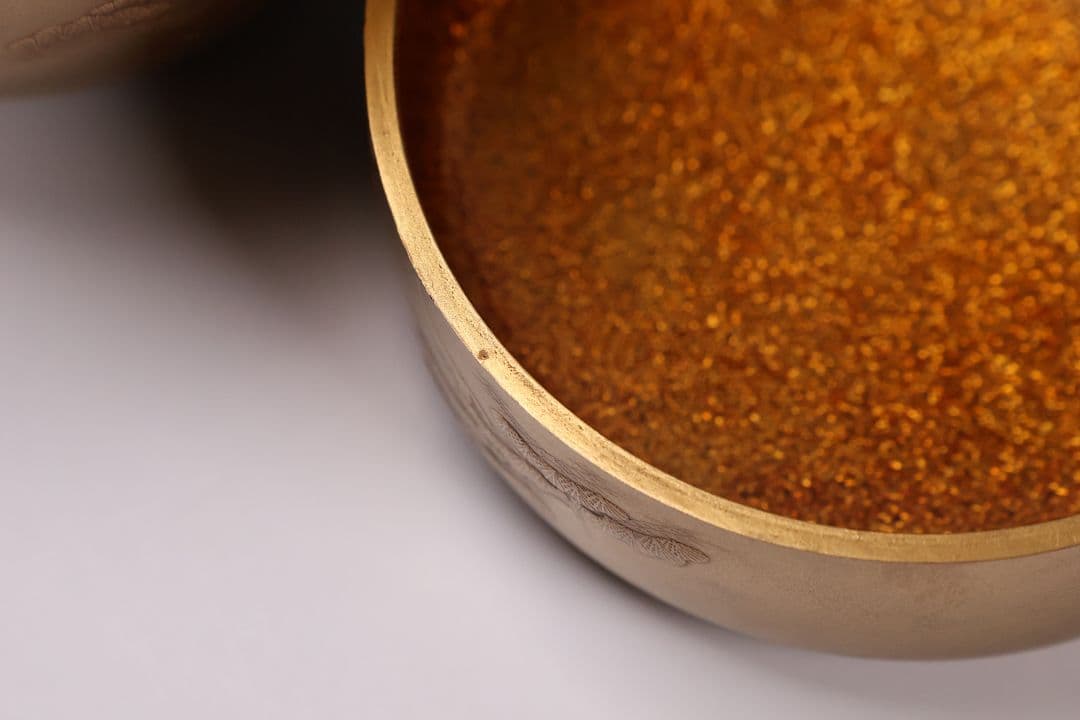 MA583 茶道具 一后一兆作 塩釜蒔絵 棗 保証品 共箱・共布・作歴 / 梨地