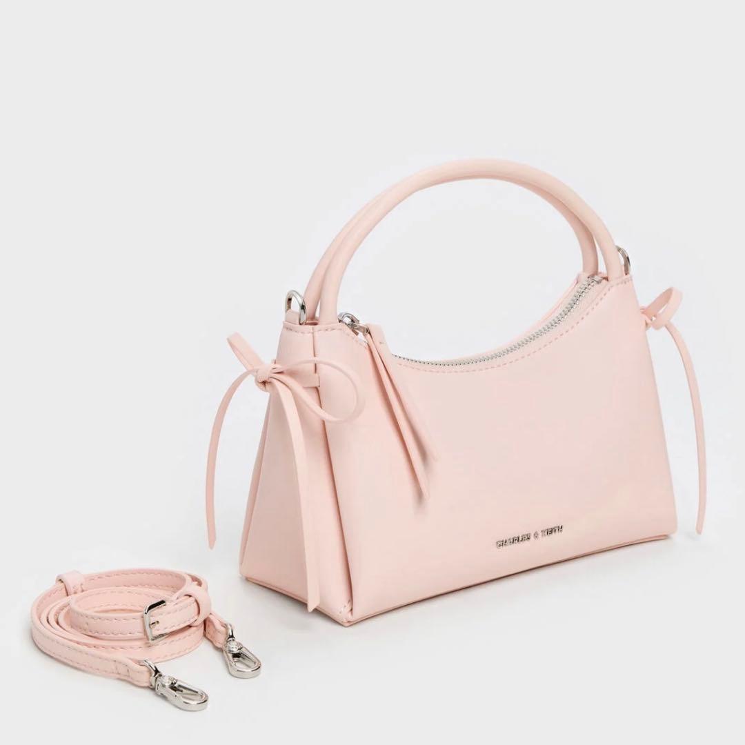 【新品未使用】 ヘーゼル ボウトップハンドルバッグ ソフトピンク