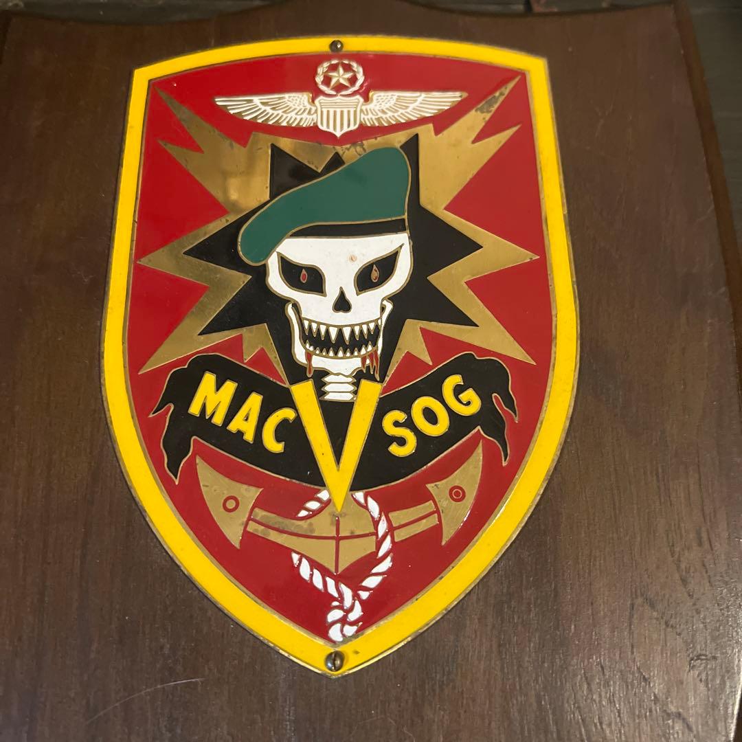 60年代　米軍　ベトナム戦　実物MAC SOG 木製プレート 特殊部隊
