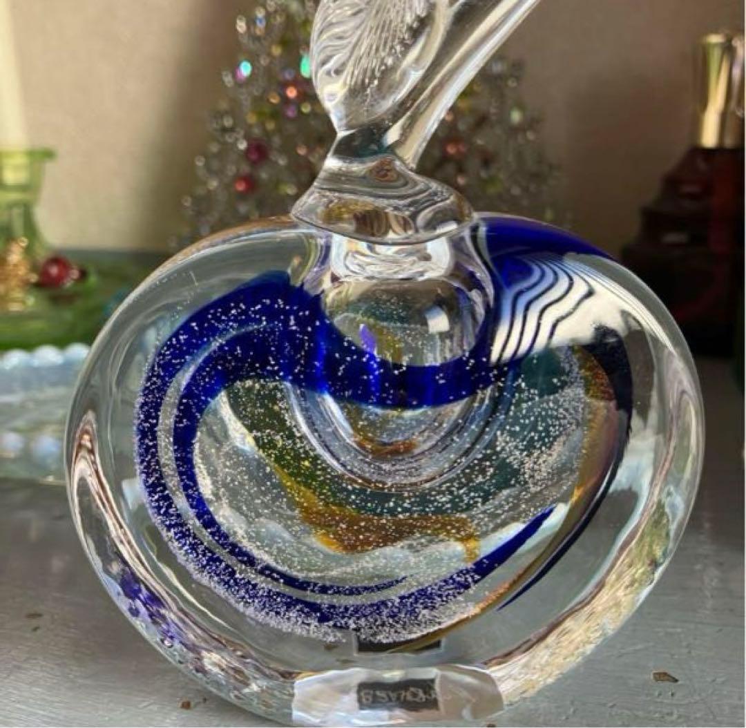 チェコ　CZ GLASS工房　作家もの　りんご