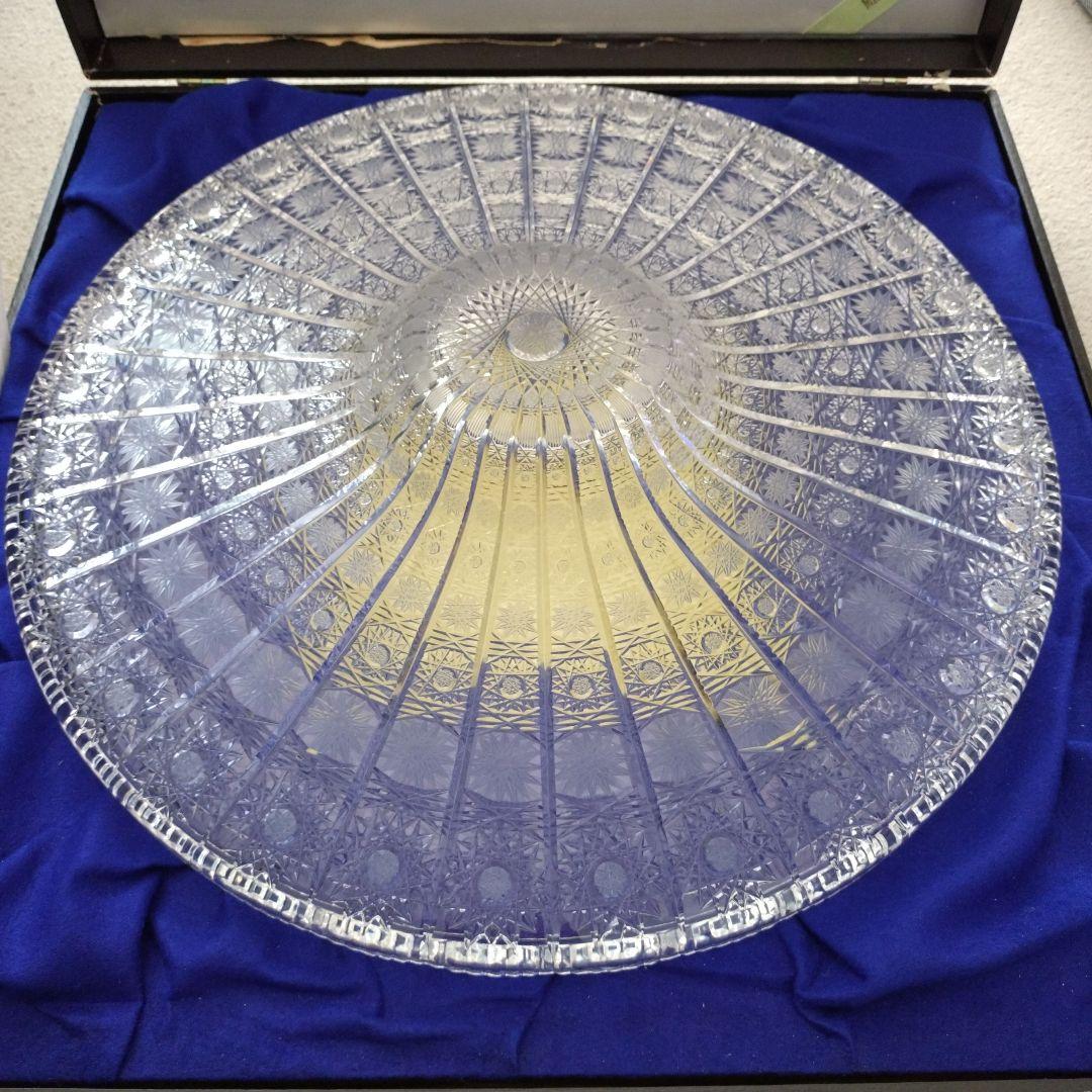 値下げします‼️Bohemia Glass500pk ガラス大皿 直径約40cm