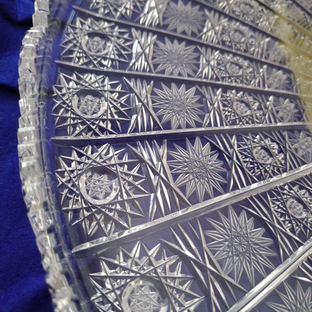 値下げします‼️Bohemia Glass500pk ガラス大皿 直径約40cm