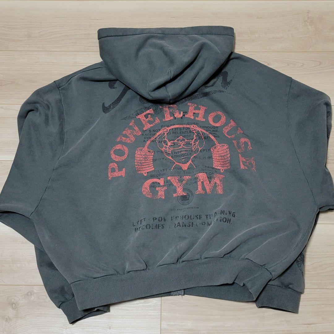 LYFT × Power House Gym パーカー Mサイズ　グレー