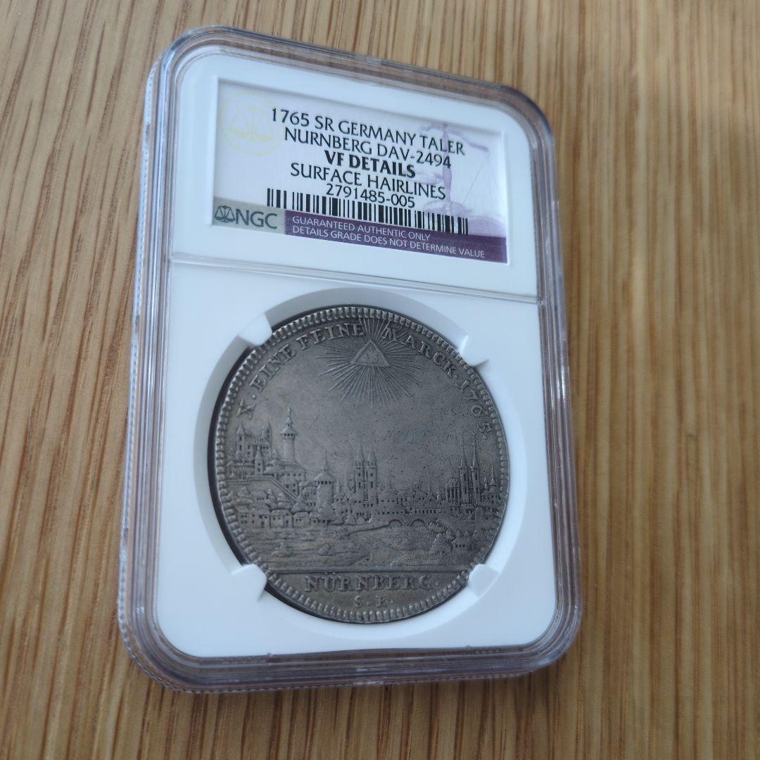 ニュルンベルク都市景観 ターラー銀貨 1765 SR NGC