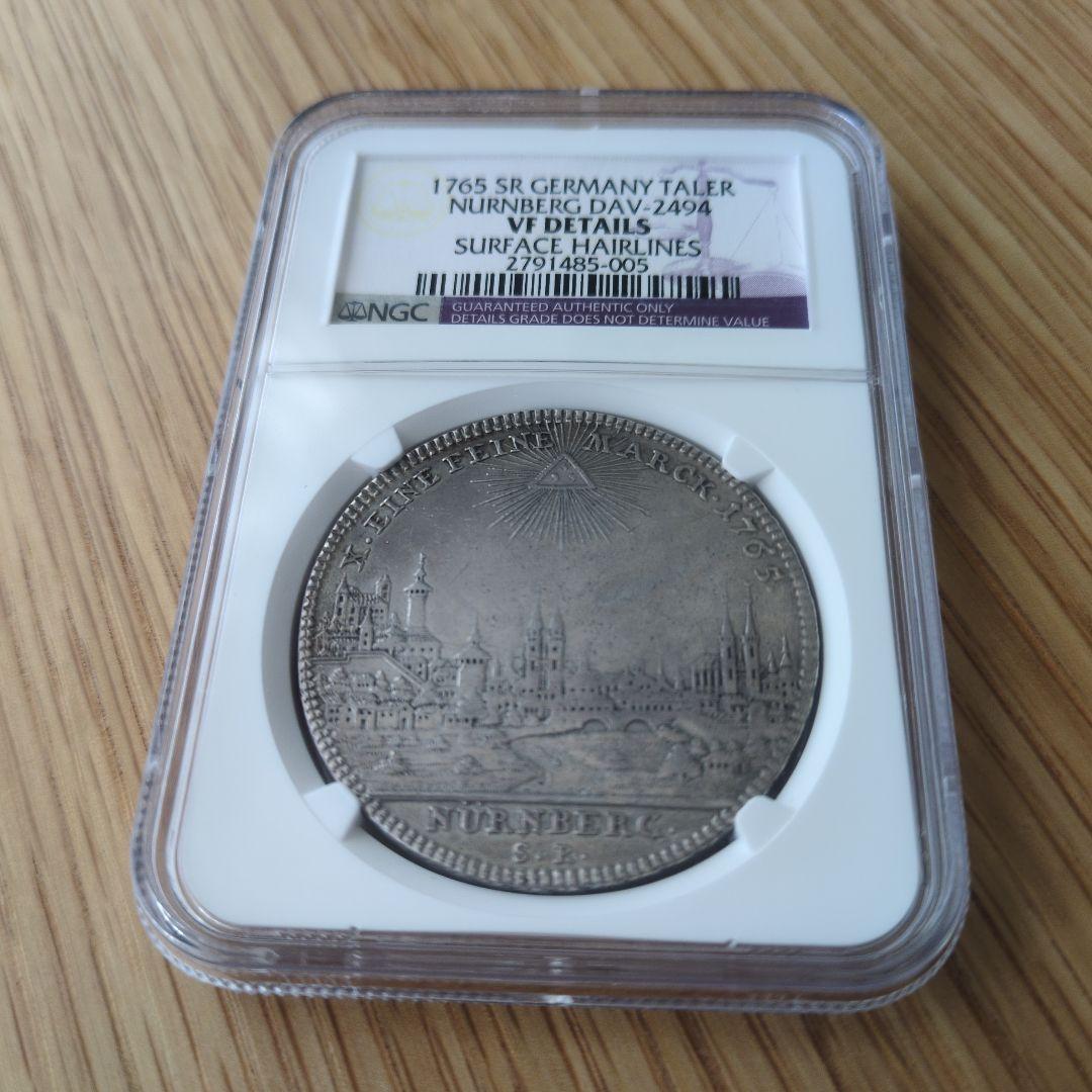 ニュルンベルク都市景観 ターラー銀貨 1765 SR NGC