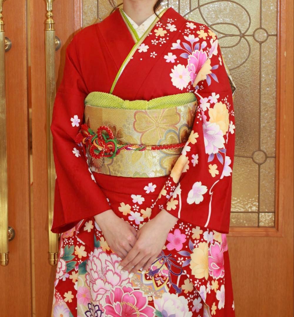 【テルまま】成人式　振袖フルセット　赤