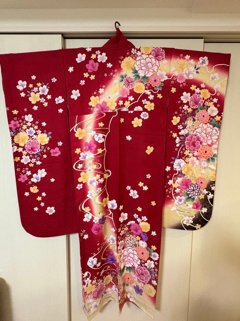 【テルまま】成人式　振袖フルセット　赤