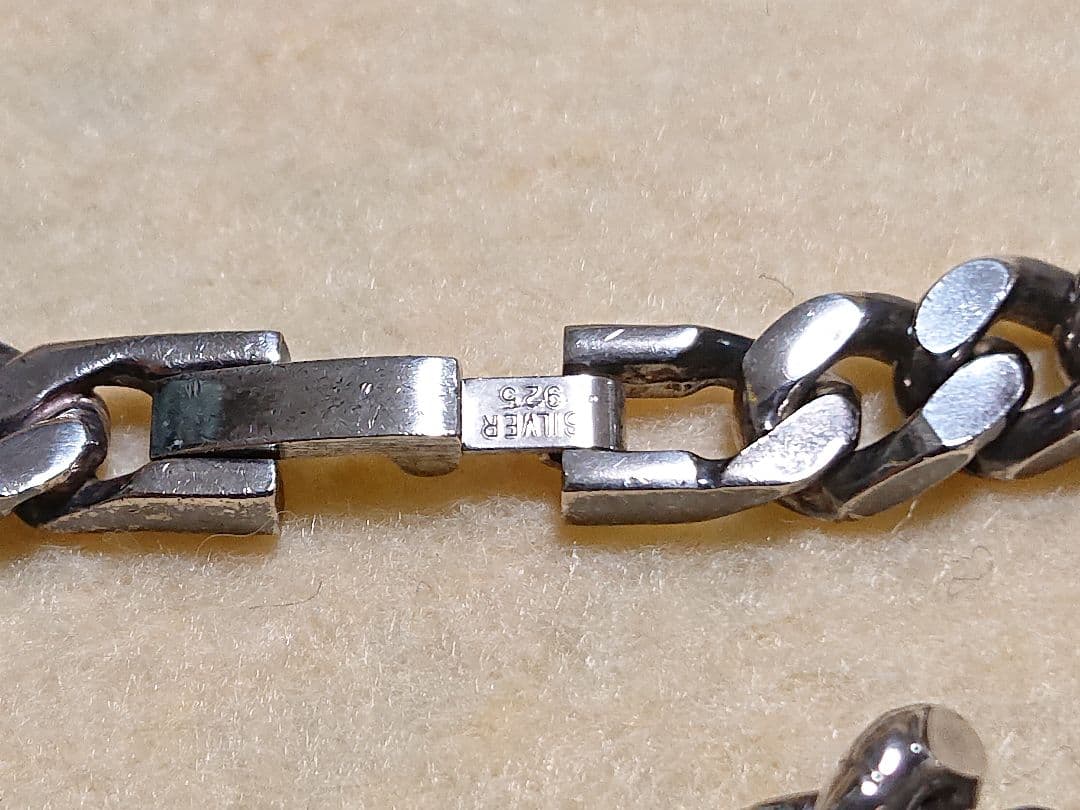 シルバー チェーン ブレスレット メンズ