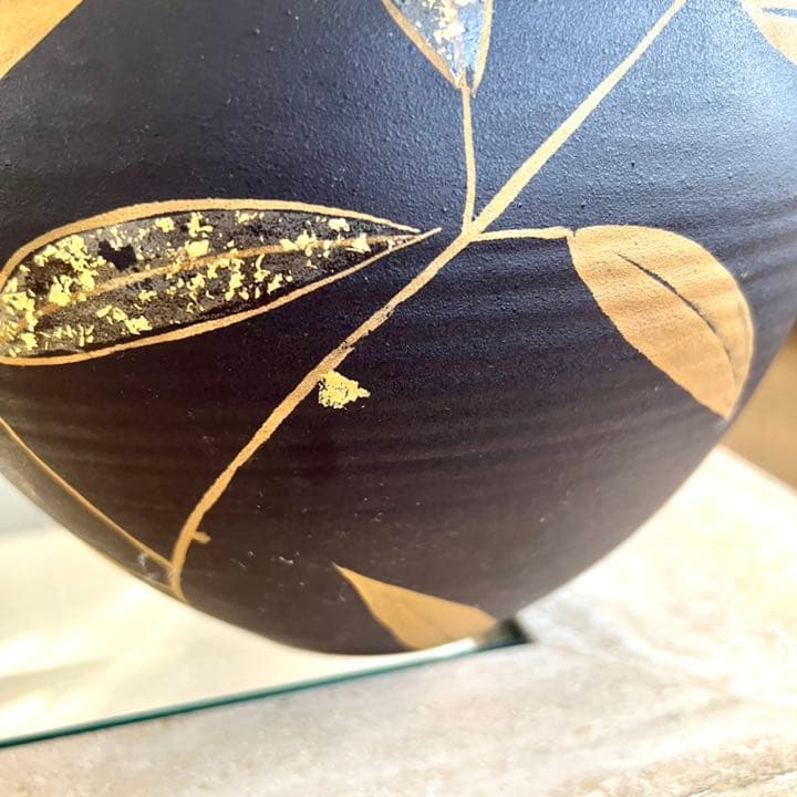 京焼　花瓶　壺　花器　アンティーク　骨董　ヴィンテージ 桐箱