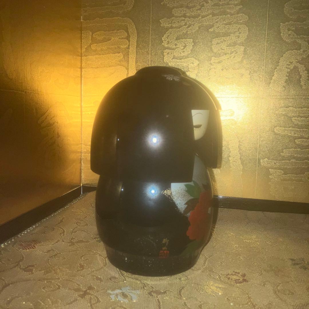 【特級呪物】金彩の花が描かれた美しきこけし人形　座敷童子様　縁起物　金運　開運