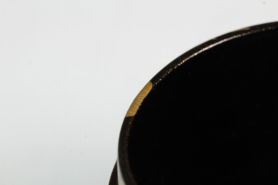 茶道具 竹材 内縁 松竹梅蒔絵 棗 平安 鈴木光入作 共箱 美品K-LC713