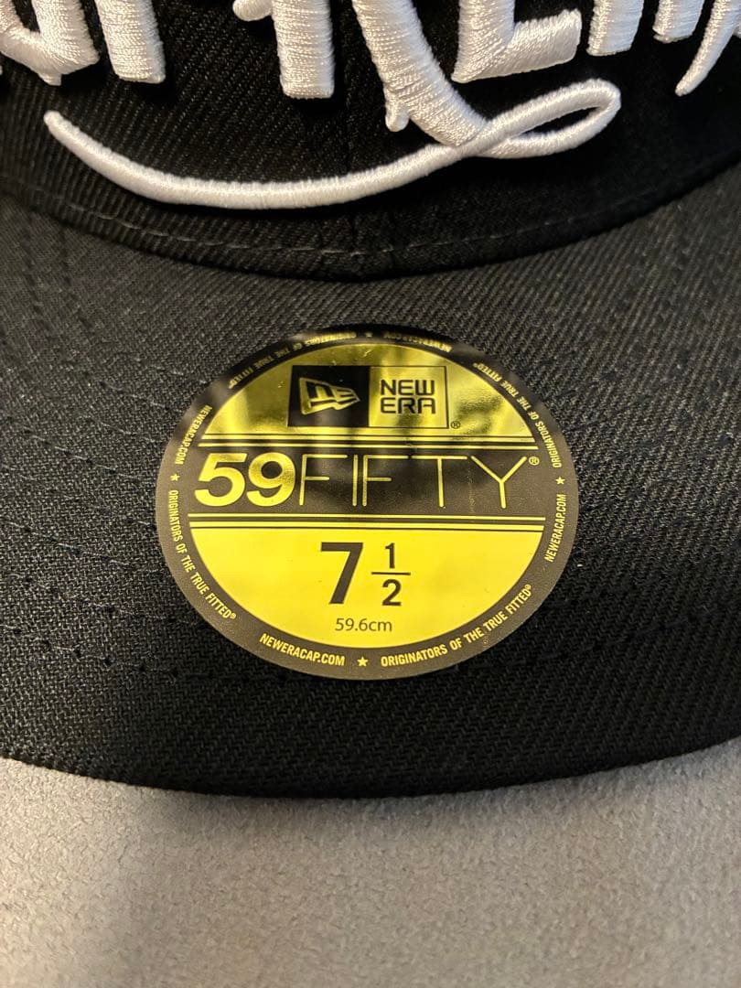 Supreme 59FIFTY ブラック キャップ 7 1/2