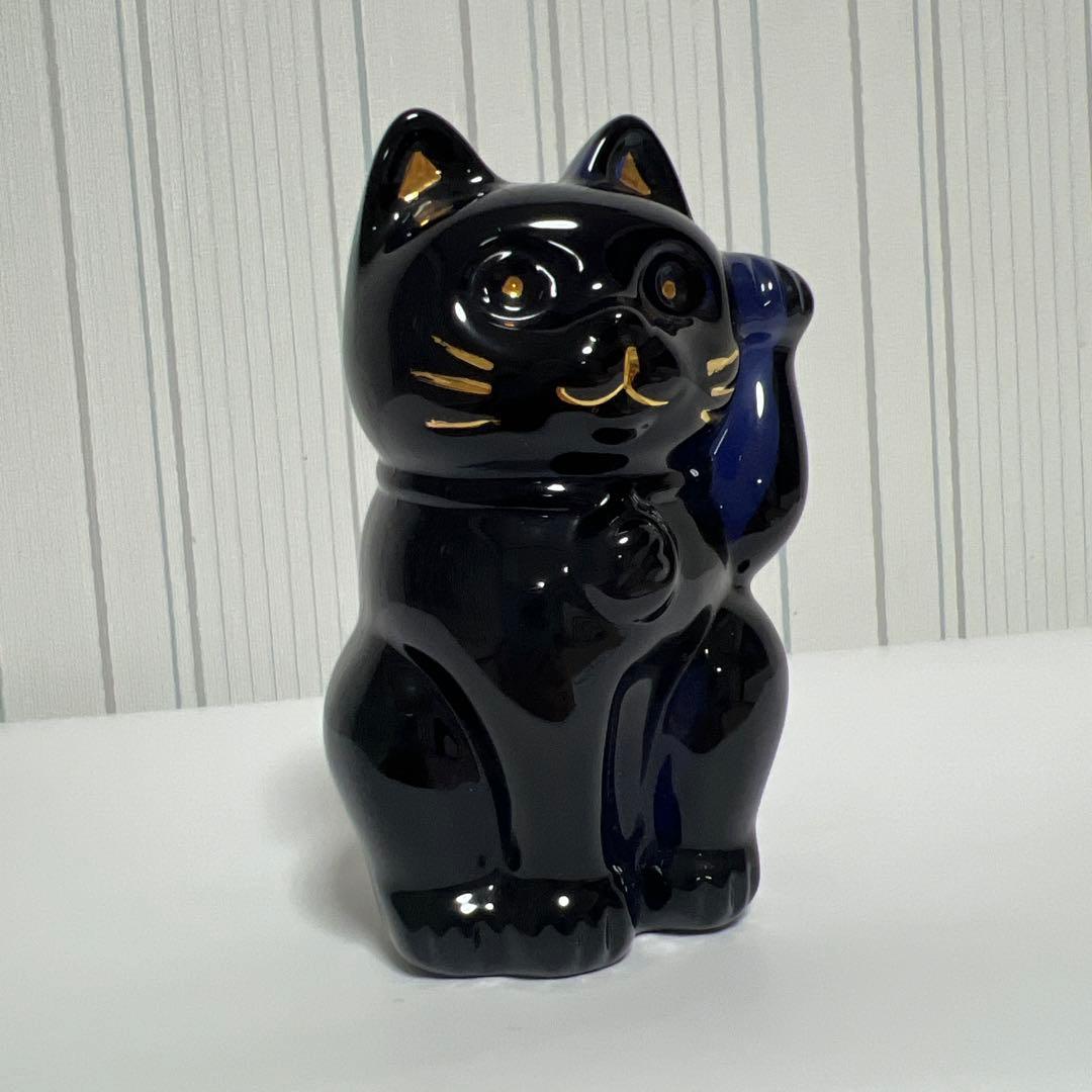 バカラ招き猫　置き物セット　ミッドナイト　クリスタル