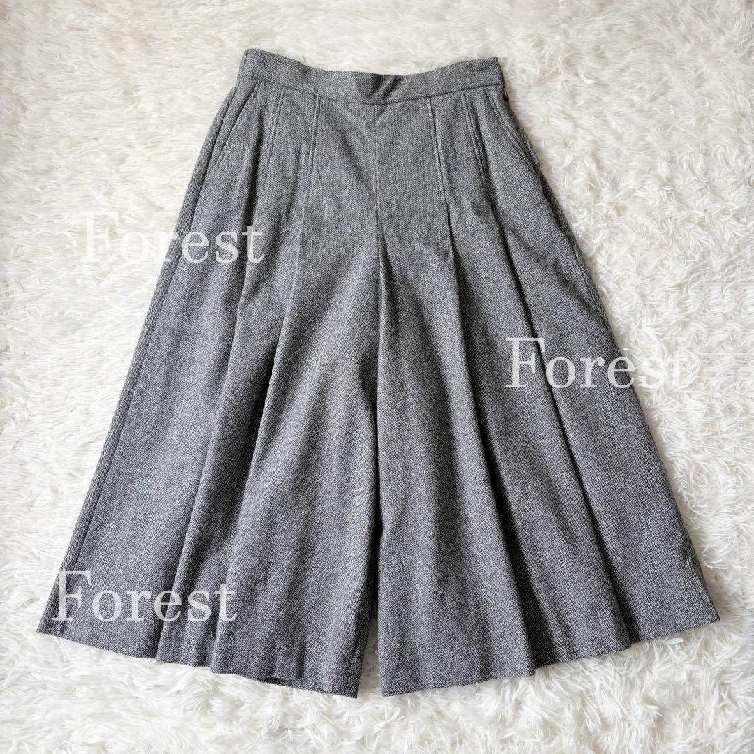 【新品】シルクネップヘリンボーン ガウチョパンツ　size44　23区