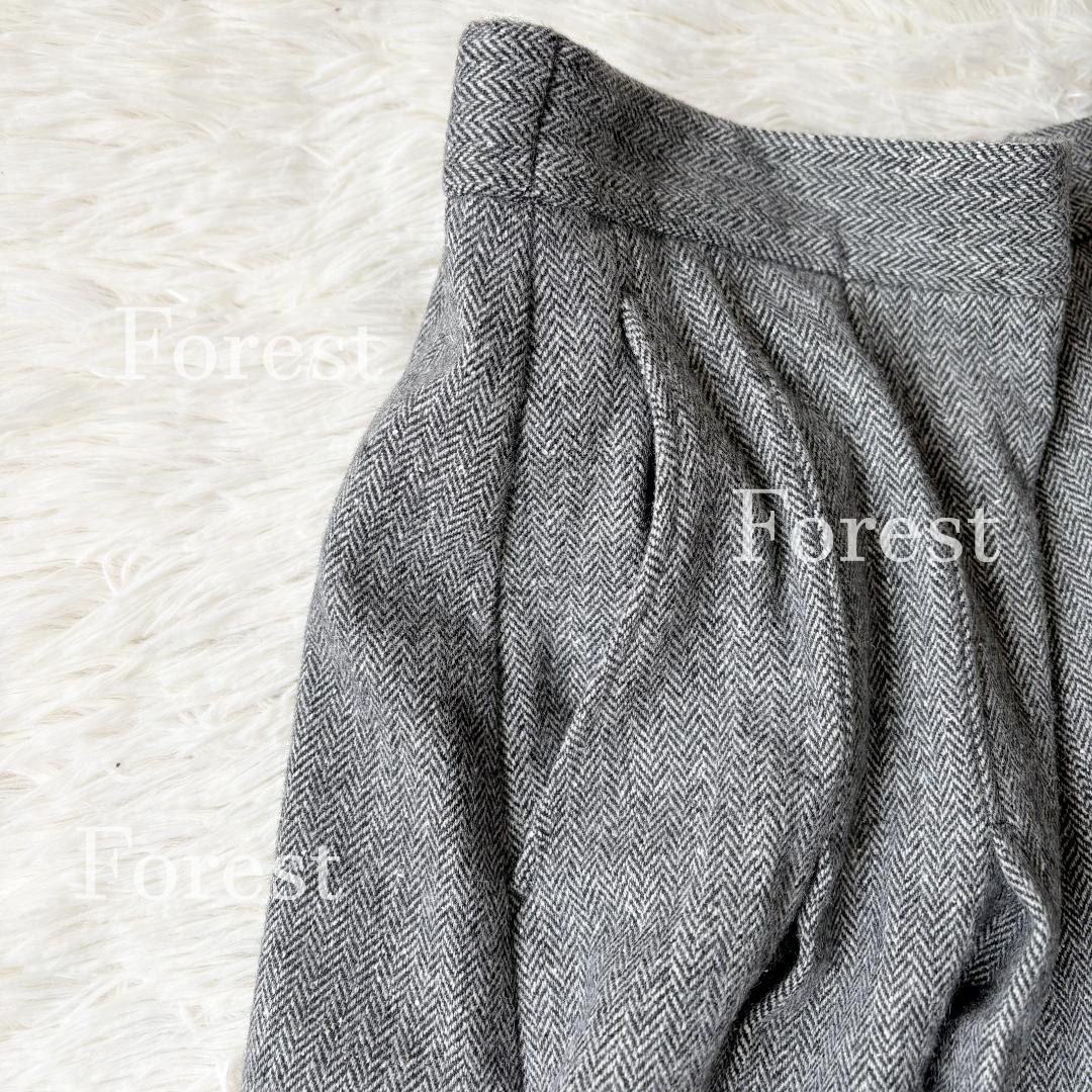 【新品】シルクネップヘリンボーン ガウチョパンツ　size44　23区