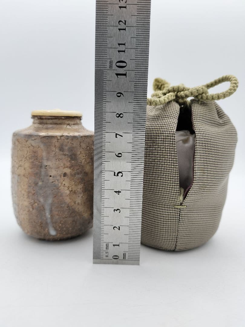 a980 茶入 萩 金子宗楓 利休間道 木箱 古物 茶道具