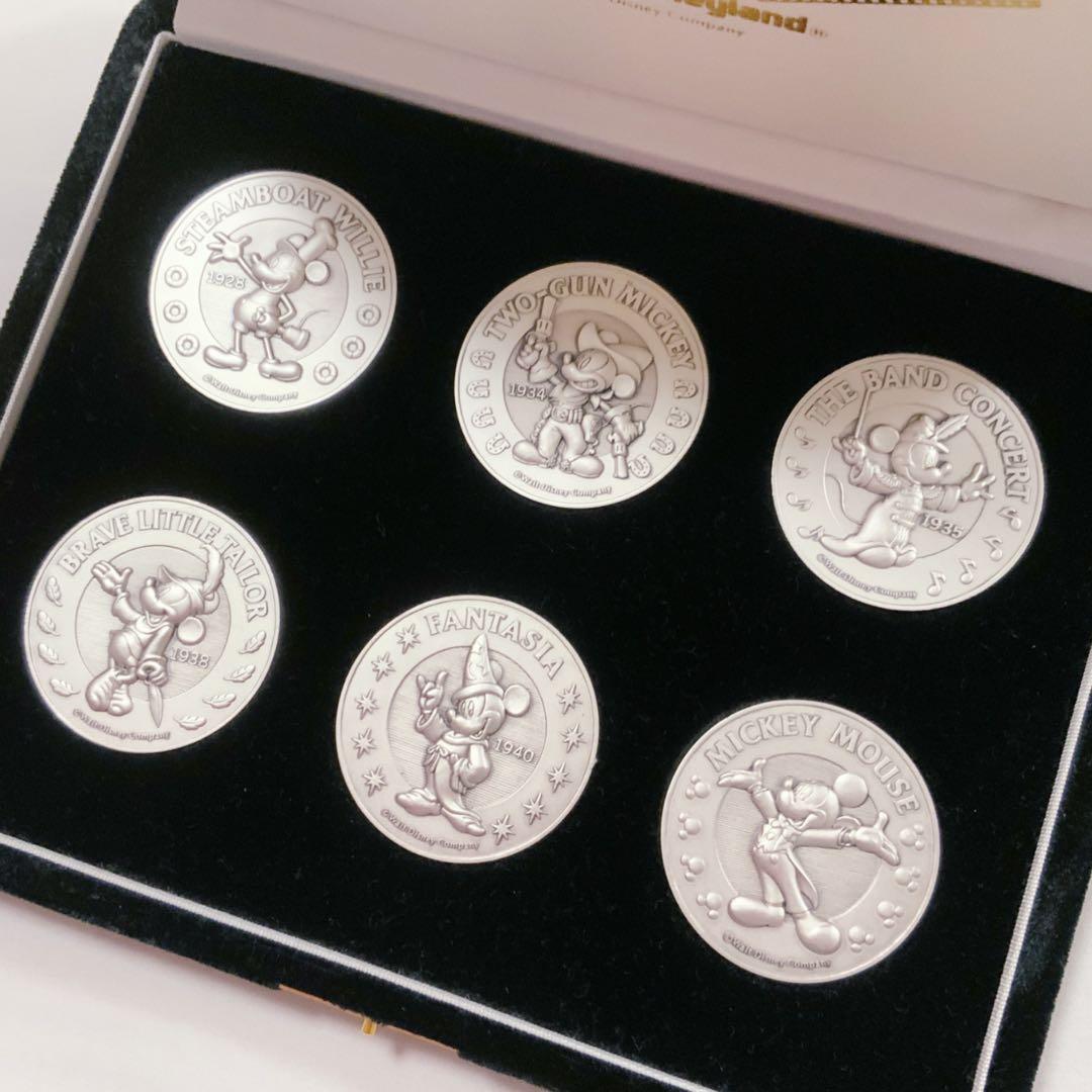 ディズニーランド オリジナル純銀製メダル ミッキーマウス ムービーメモリーズ