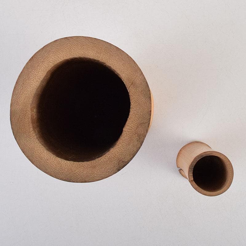 茶道具　黒田宗傳作　竹尺八　花入　銘「清風」　極め箱　C　R9392