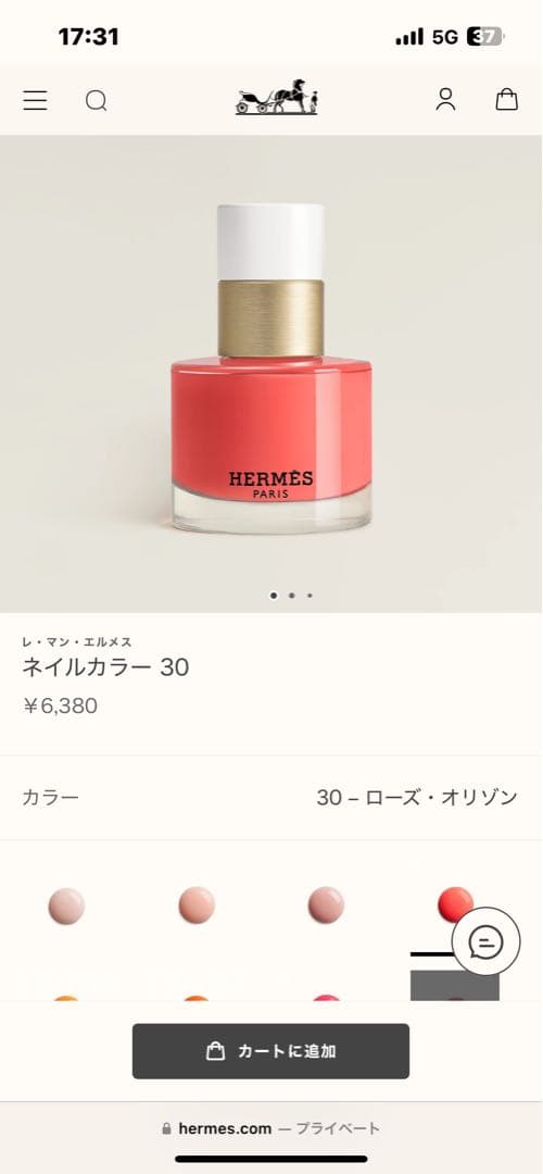 エルメス ネイルカラー 80・49・79・30