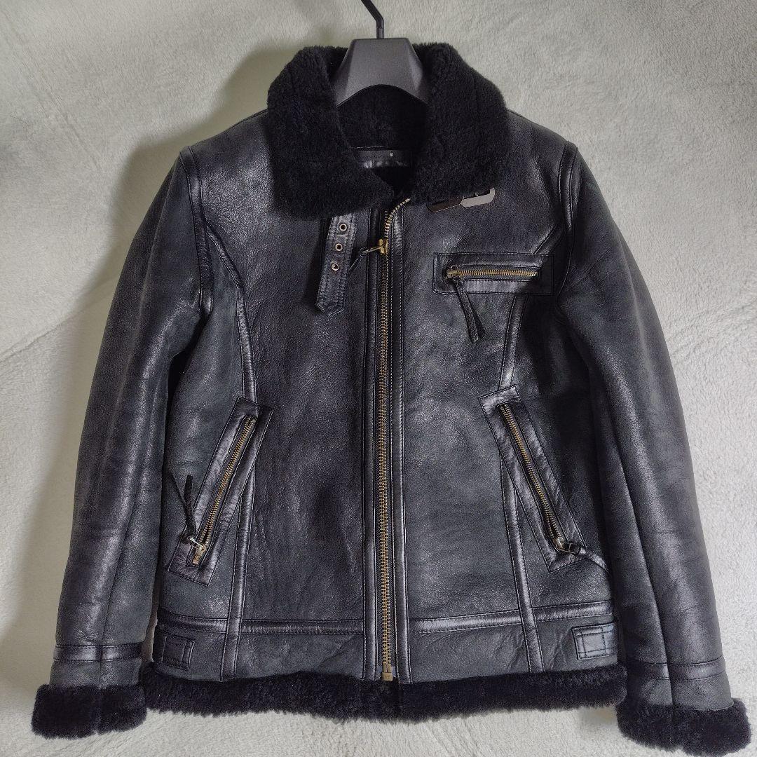 極美品　リューグーレザーズ　ムートン フライトジャケット　B-3　L