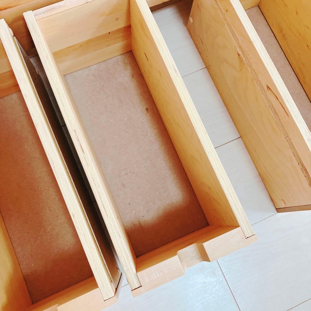 11/22迄イケア 折りたたみダイニングテーブル ノールデン　木目　引き出し付き