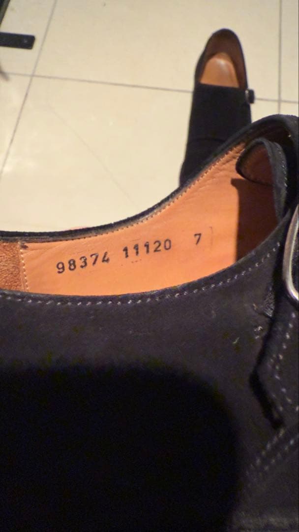 B*n様 【最終値下】ジャランスリワヤ 黒 スエード ダブルモンクストラップ 7