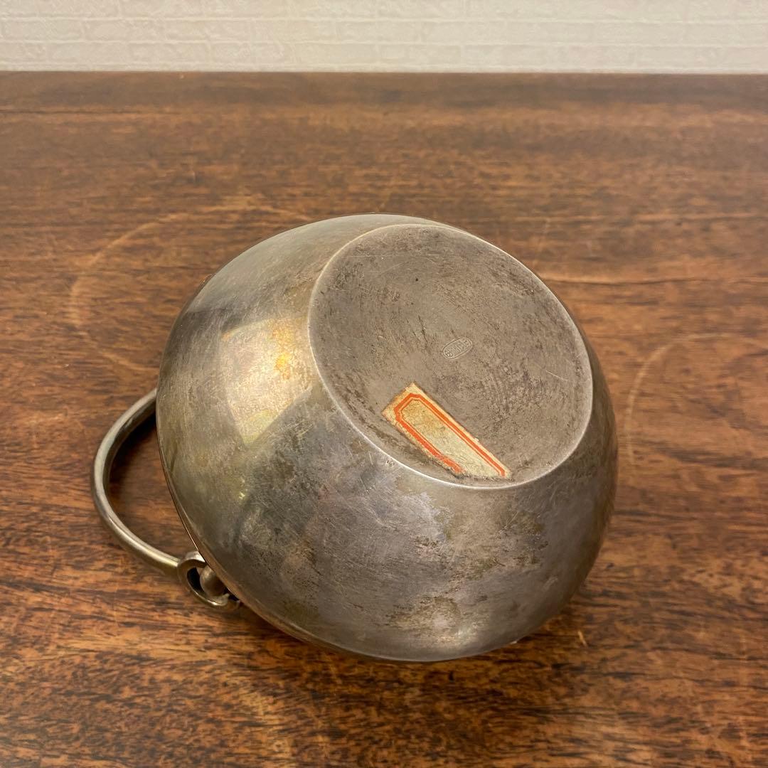 鈴木長ニ斎 純銀獣口湯沸 茶道具 煎茶道具