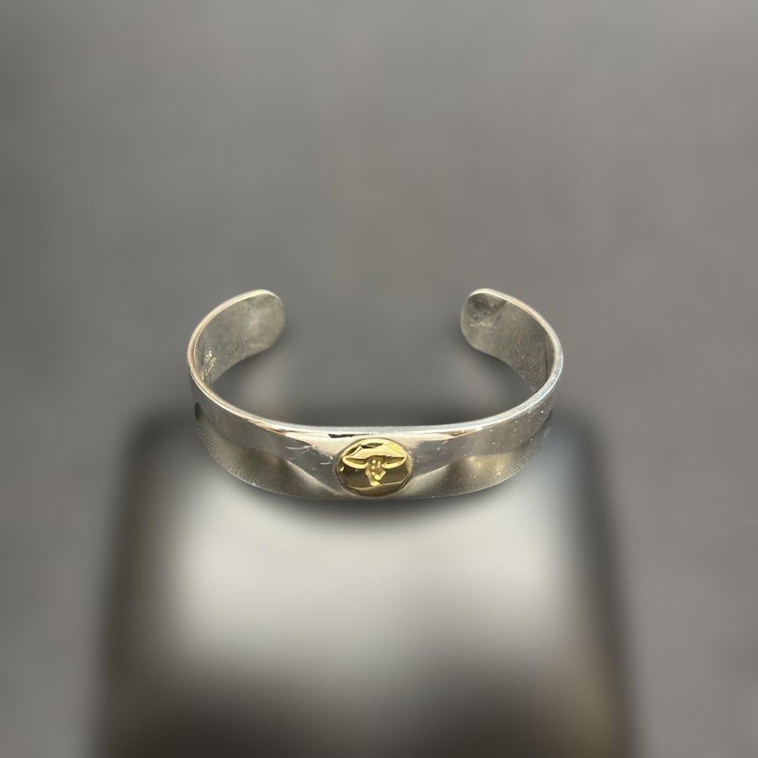 【美品】TADY&KING 平打ちバングル18K ロングホーン S