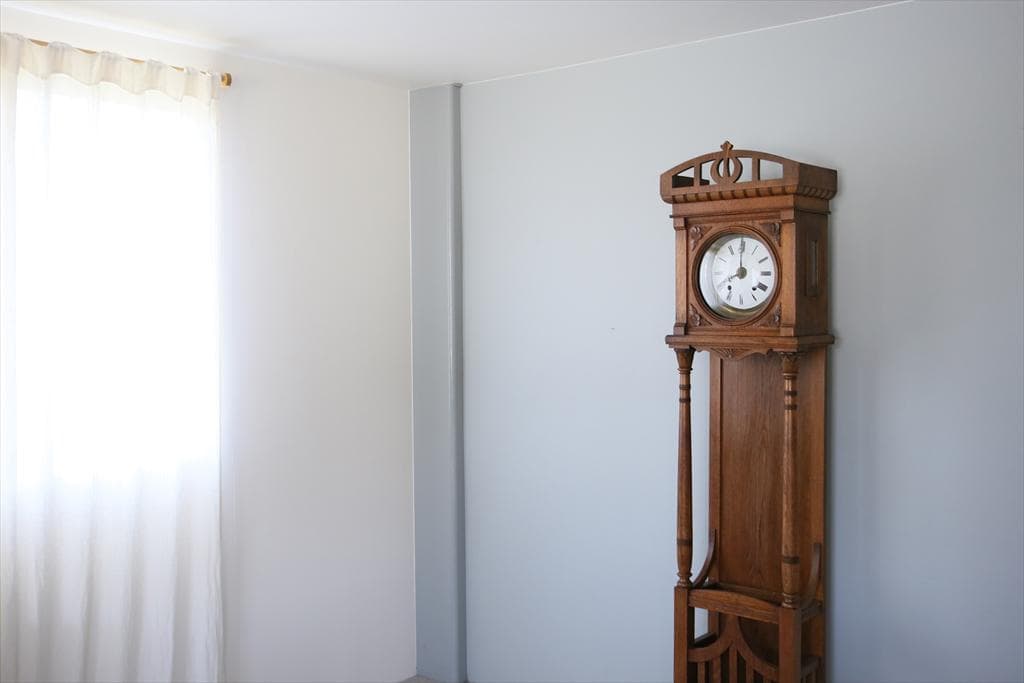 フランスアンティーク古時計/木製柱時計/置時計/レトロクロック(75-163)